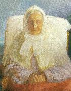 Anna Ancher fru anna hedvig brondum oil painting
